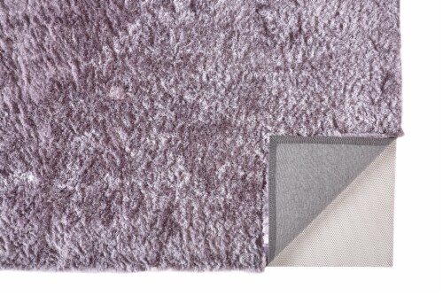 Feizy Rugs Indochine Plush Shag Rug Metallic Sheen Area Rug - Amethyst Quartz Perspective: bottom