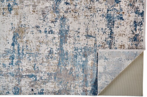 Feizy Rugs Cadiz Gradient Luster Accent Rug - Light Blue/Ivory Perspective: bottom