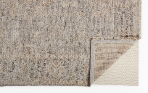 Feizy Rugs Caldwell Vintage Space Dyed Wool Accent Rug - Latte Tan/Gray Perspective: bottom