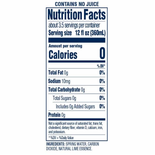 Crystal Geyser Alpine Spring Lime Flavored Sparkling Bottled Water Perspective: bottom