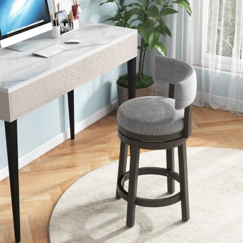 Upholstered swivel counter discount stools with backs