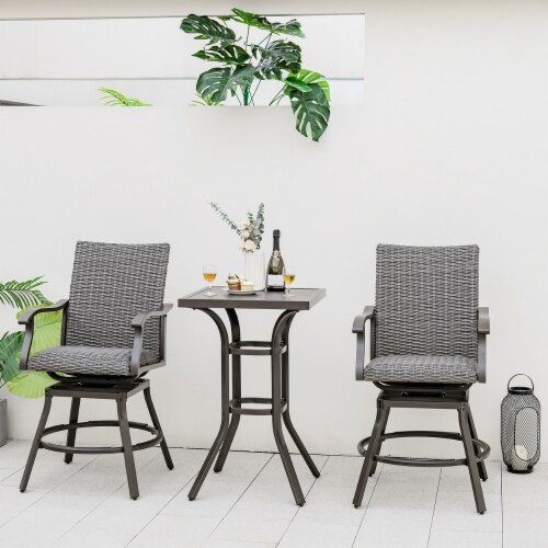 Aluminum bar online height patio set