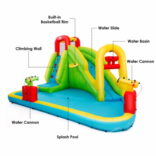 Gymax inflatable splash water sales bouncer