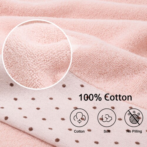 PiccoCasa 100% Cotton Soft 600 GSM Absorbent Bath Towel Set Perspective: bottom