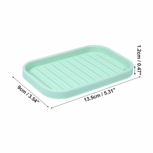 VOCOSTE Soap Cleaning Storage Keep Dry Home Bathroom Kitchen Silicone Soap Dish Perspective: bottom
