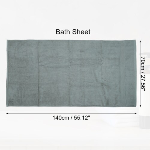 VOCOSTE Classic Design Plain Soft Absorbent Cotton Bath Towel Perspective: bottom