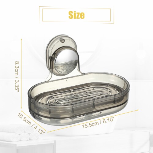 VOCOSTE Wall Mounted Soap Dish Soap Box Soap Holder for Bathroom Kitchen Perspective: bottom