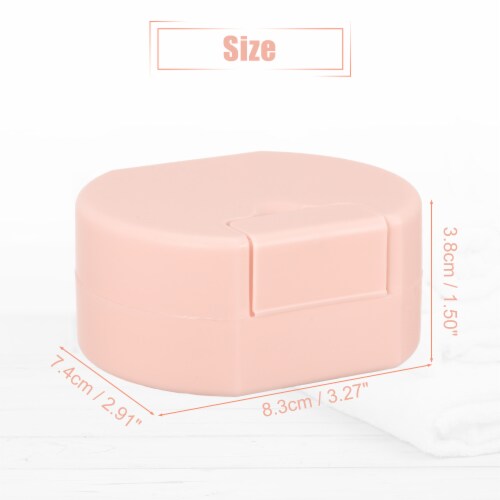 VOCOSTE Portable Soap Dish Box Soap Bar Holder for Travel Camping Gym Outdoor with Cover Perspective: bottom