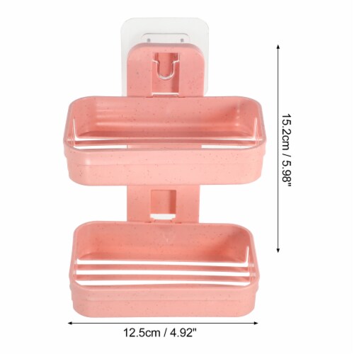 VOCOSTE Plastic Keep Soap Dry Drill Free Soap Holder for Home Bathroom Kitchen Perspective: bottom