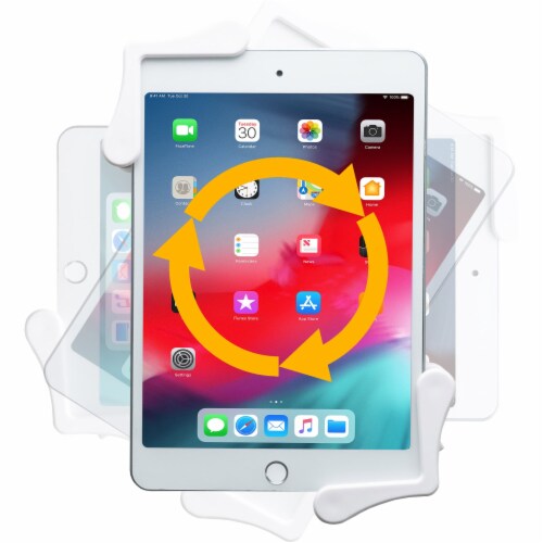 Rotating Wall Mount for 7-14 Inch Tablets (White) Perspective: bottom