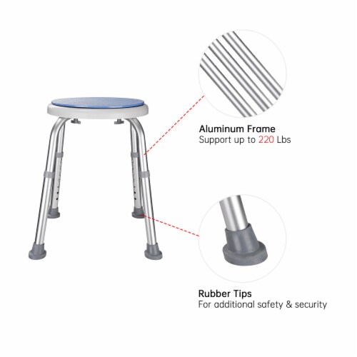 14 Medical Bath Stool Adjustable Safety Shower Swivel Chair with