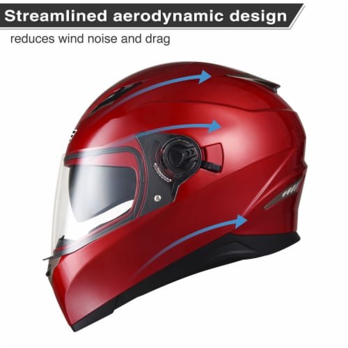 AHR RUN-F1 DOT Motorcycle Full Face Helmet Dual Visors Sun Shield ABS Street Bike Touring Perspective: bottom