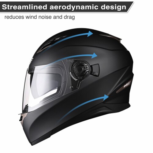 DAHR RUN-F1OT Motorcycle Full Face Helmet Dual Visors Sun Shield ABS Street Bike Touring Perspective: bottom