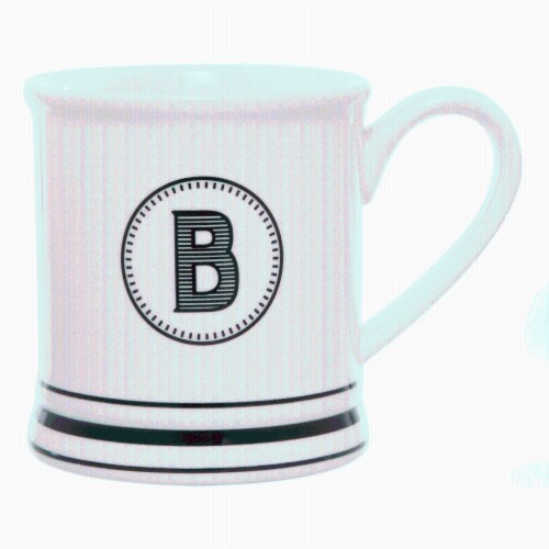 PMI Worldwide Barber Shop Monogrammed Mug - White/Black Perspective: bottom