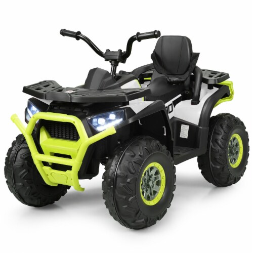 Slickblue 12 V Kids Electric 4 Wheeler ATV Quad with MP3 and LED Lights White 1 Unit Baker s