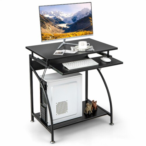 Slickblue 27.5 Inch Laptop Table Computer Desk for Small Spaces with Pull out Keyboard Tray 1 Unit Gerbes Super Markets