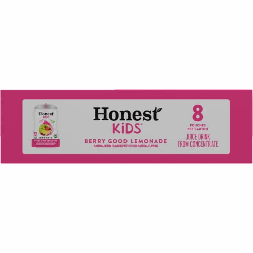 Honest Kids Organic Berry Good Lemonade Pouches Perspective: bottom