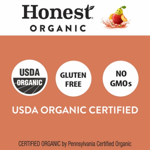 Honest Kids Strawberry Peachy Keen Organic Fruit Juice Perspective: bottom