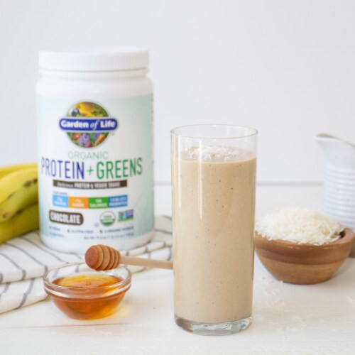 Garden of Life Organic Protein & Greens 20g Vegan Protein + 6 Veggies Chocolate Powder Perspective: bottom