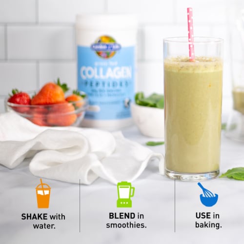 Garden of Life Grassfed Collagen Peptides + Probiotics, Hair, Skin & Joints, Unflavored Powder, 20g Perspective: bottom