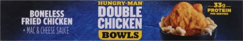 Hungry-Man® Double Boneless Fried Chicken Bowls With White Cheddar Mac & Cheese Frozen Meal Perspective: bottom