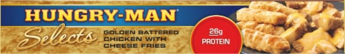 Hungry-Man Selects Golden Battered Chicken with Cheese Fries Frozen Meal Perspective: bottom