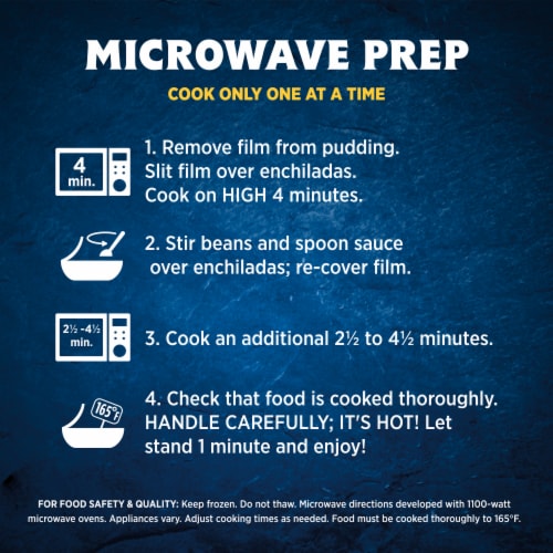 Hungry-Man Selects Mexican Style Fiesta Beef Enchiladas Frozen Meal Perspective: bottom