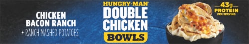Hungry-Man® Double Chicken Bacon Ranch Bowls With Mashed Potatoes Frozen Meal Perspective: bottom
