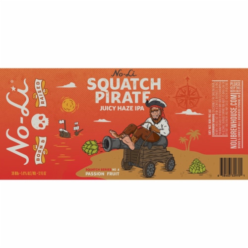 No-Li Squatch Pirate Juicy Haze IPA Perspective: bottom
