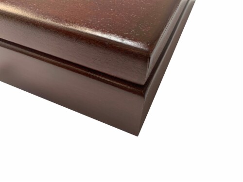 WE Games Wooden Valet Box - Mahogany Stain (Made in USA) Perspective: bottom