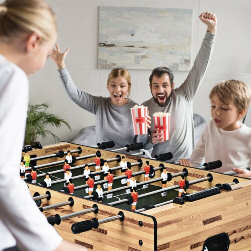 48'' Foosball Table Home Soccer Game Table Christmas Families Party Recreation Perspective: bottom