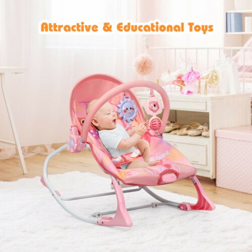 Gymax Adjustable Infant Rocker Bouncer Baby Rocking Chair Toddler