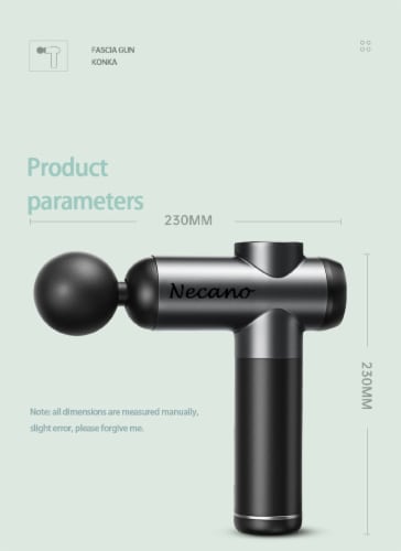 Massage Gun, LCD 99-levels 8 Heads Adjustable Deep Tissue Percussion Muscle Massager Guns Perspective: bottom