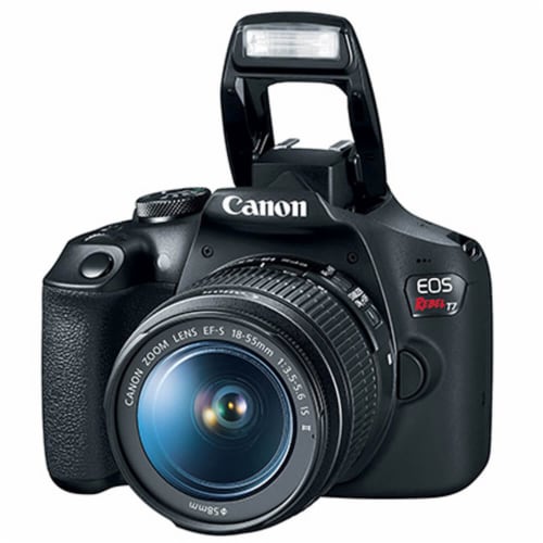 Canon EOS Rebel T7 Zoom Lens Camera Perspective: bottom