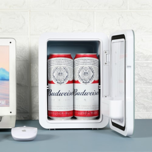 Uber Appliance Mini Fridge 4L personal and portable mini fridge with dry erase door Perspective: bottom