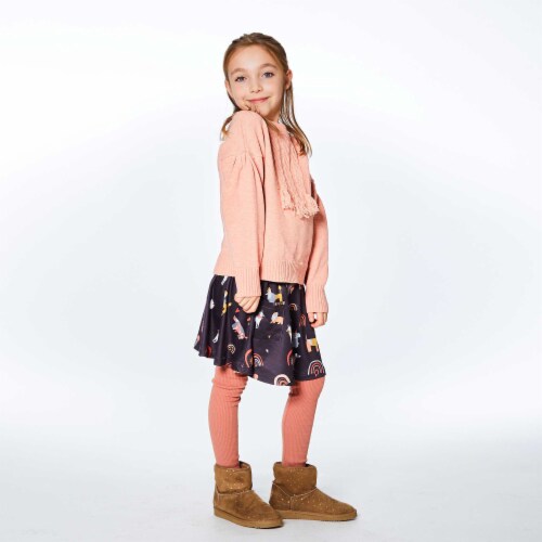 Long Sleeve Sweater Pink Coral Perspective: bottom