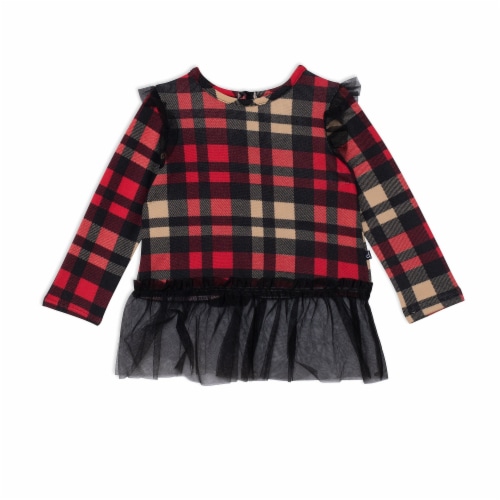 Plaid Tunic And Rib Legging Set Perspective: bottom