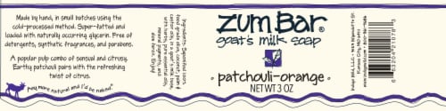 Zum Bar® Patchouli Orange Goat's Milk Soap Bar Perspective: bottom