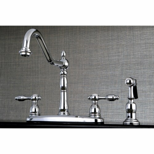Kingston Brass KB1751TALBS Tudor Centerset Kitchen Faucet, Polished Chrome Perspective: bottom