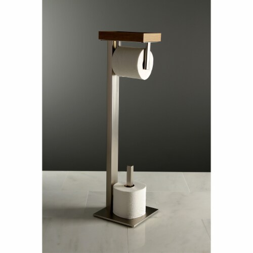 Modern Toilet Paper Holder, Free Standing Toilet Paper Stand With Shelf,  Metal Toilet Paper Roll Holder 