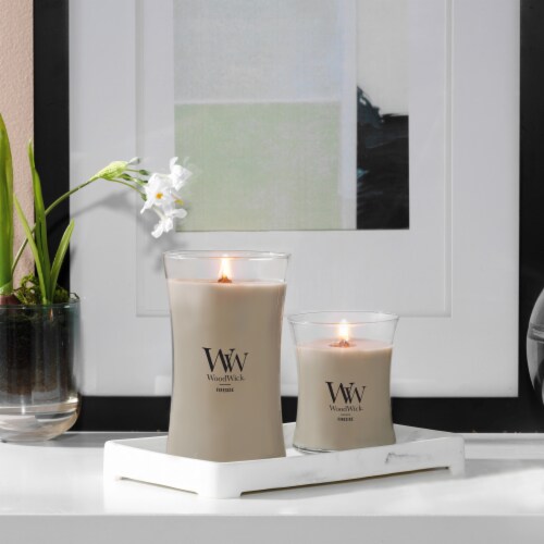 WoodWick Medium Hourglass Candle, Fireside Scent, Premium Soy Blend Wax, 9.7oz Perspective: bottom