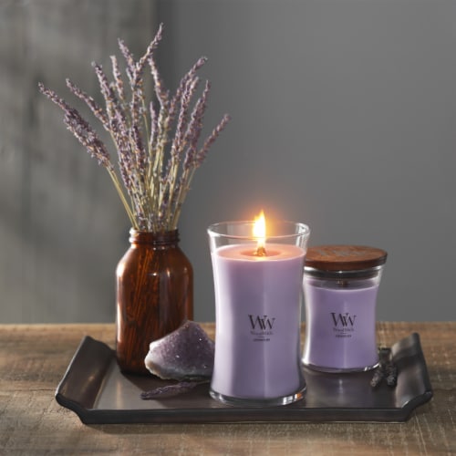 WoodWick Lavender Spa Scented Medium Hourglass Candle, 9.7oz Perspective: bottom