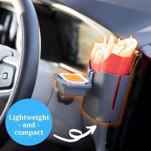 Vent N' Door Caddy 2pk French Fry Sauce Holder Multi Use Storage Travel Mighty Mojo Perspective: bottom