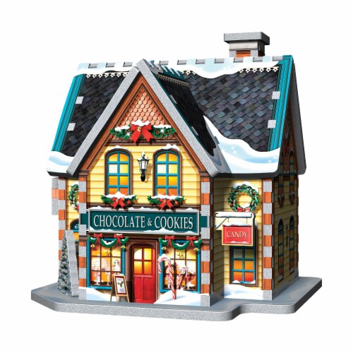 Wrebbit Christmas Village 3D Puzzle Perspective: bottom