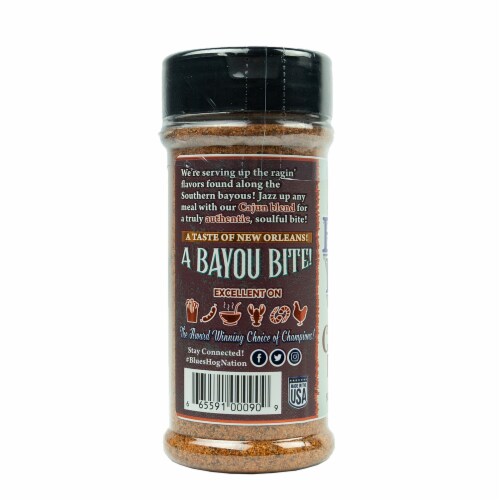 Blues Hog Cajun Bayou Dry Rub All Purpose Natural Seasoning Gluten Free 6.5 oz Perspective: bottom