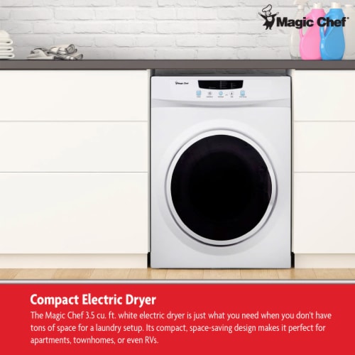 Magic Chef 3.5 cu. ft. Compact Electric Dryer, White