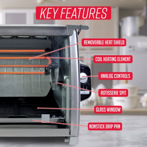 Ronco 5500 Series Stainless Steel Rotisserie Oven - Silver/Black Perspective: bottom