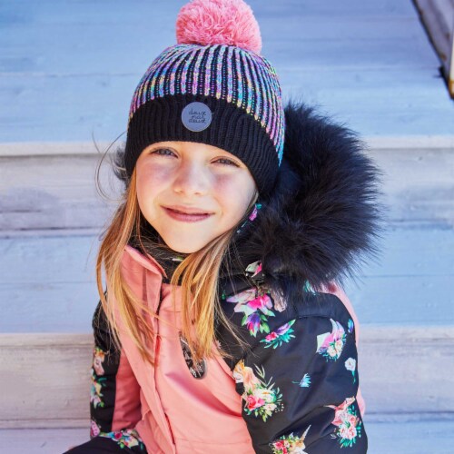 Knit Hat Black Multicolor Perspective: bottom