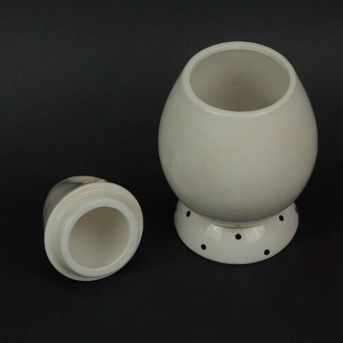 Johanna Parker Designs Boo! Ceramic Vintage Halloween Bow Tie Ghost Cookie Jar Perspective: bottom