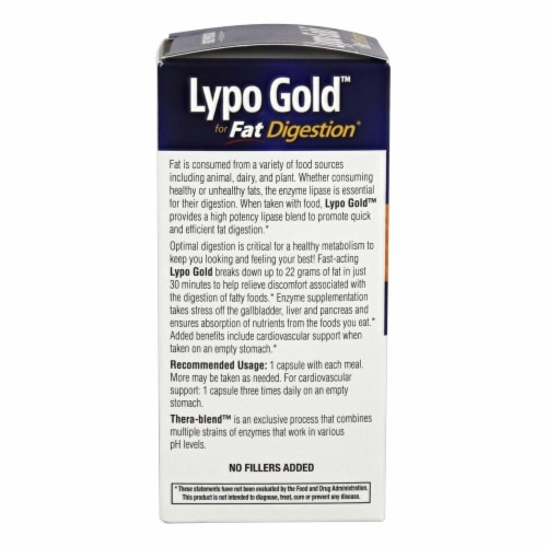 Enzymedica Lypo Gold™ For Fat Digestion - 60 Capsules Perspective: bottom